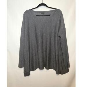 Eileen Fisher Wool Blend Dolman Sleeve Charcoal Grey Sweater size Medium
